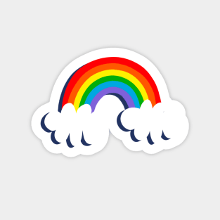 Rainbow Clouds on Blue Sticker